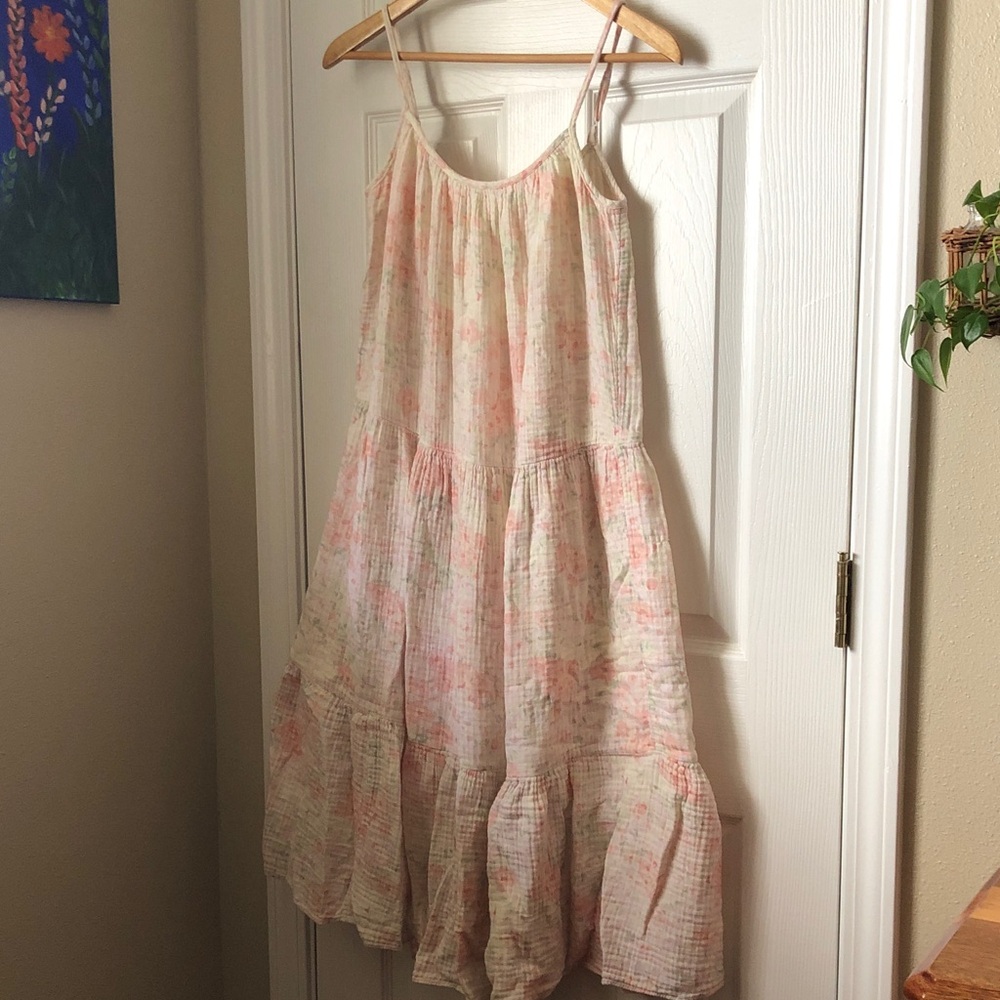 H&M Floral Cotton Gauze Dress in XS